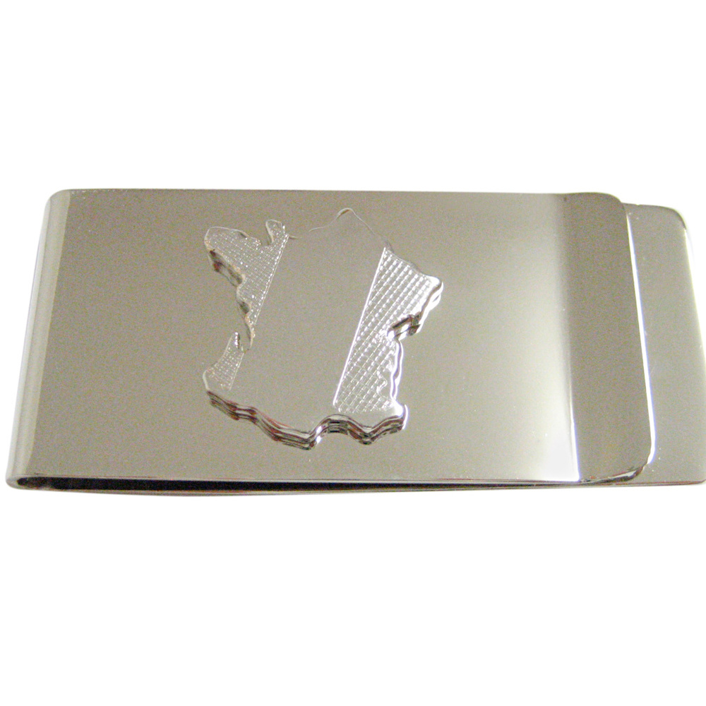 France Map Shape and Flag Design Money Clip
